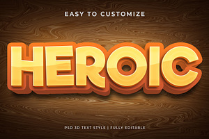 Text Style Effect Mockup on Wood