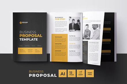 Business Proposal Template, a Brochure Template by afsar.hossain