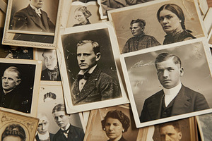 A grouping of vintage photographs fe, a Photo by Iftikhar Alam