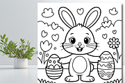 Cozy Easter Bunny Coloring Book, an Animal Illustration by Design Zone (Thumbnail 4 of 5)