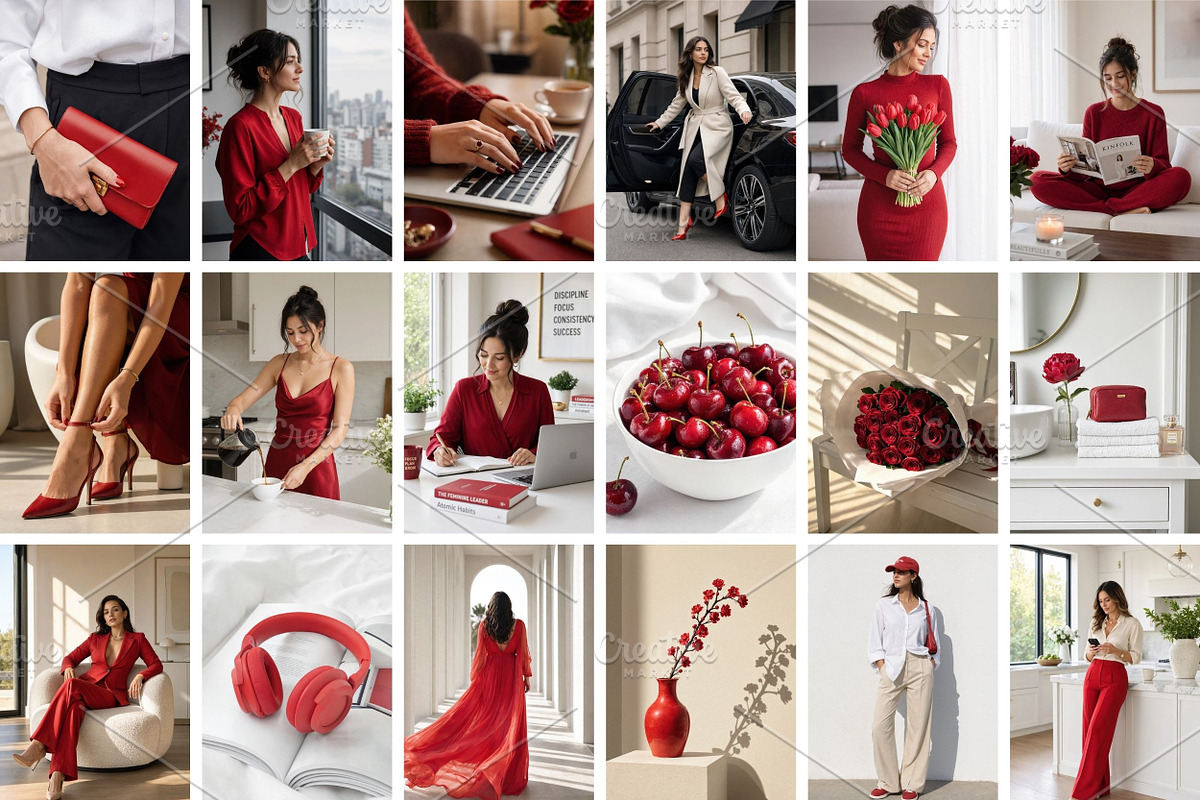 100 Red Aesthetic Stock Photos, a Person Photo by Selenique Studio (Photo 9 of 12)