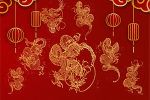 Golden Dragon Clipart