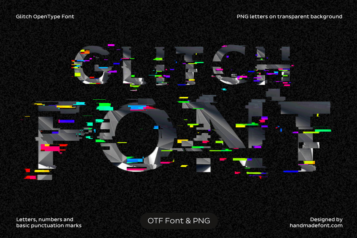 Glitch Font, a Sans Serif Font by Handmadefont (Photo 1 of 10)