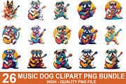 Music Dog Clipart Bundle, an Illustration by crative8112 (Thumbnail 1 of 15)