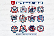 USA 250th Anniversary SVG Bundle, a Branding & Logo Template by Guavanaboy (Thumbnail 1 of 3)