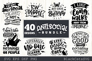 Sassy SVG bundle 40 designs antisoci, a Person Illustration by BlackCatsMedia (Thumbnail 1 of 5)