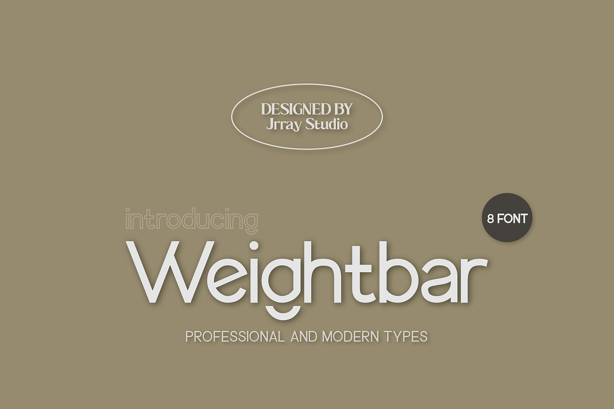 Weightbar Sans Serif Font, a Sans Serif Font by Jrray Studio (Photo 1 of 8)