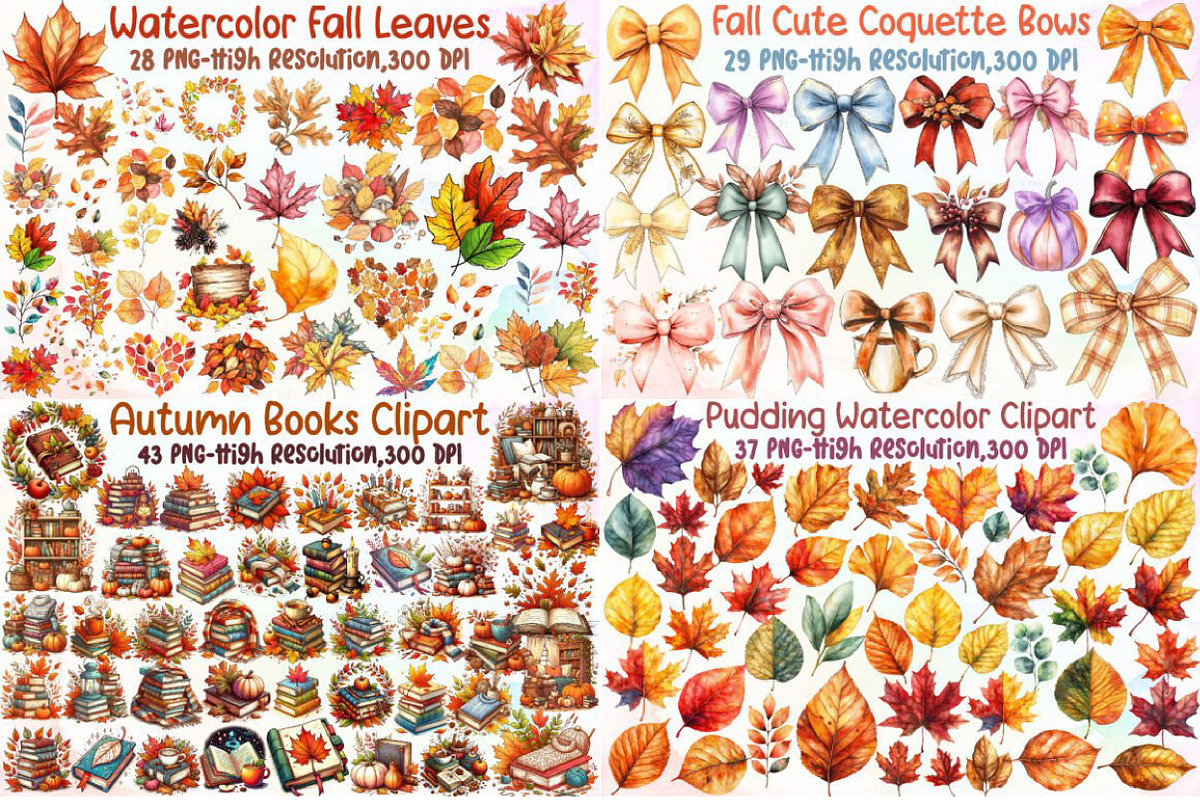 Autumn Clipart Huge Bundle, an Illustration by Sublimation Artist (Photo 6 of 12)