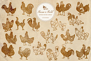 Vintage Farm Animal Vector Graphics, an Object Graphic by Eclectic Anthology (Thumbnail 5 of 9)