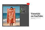 Woman Holding Beach Towel Mockup, a Product Mockup by rebrandy (Thumbnail 7 of 7)