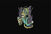 Cybernetic Cat Climbing, an Object Illustration by nomlimo.com (Thumbnail 1 of 3)
