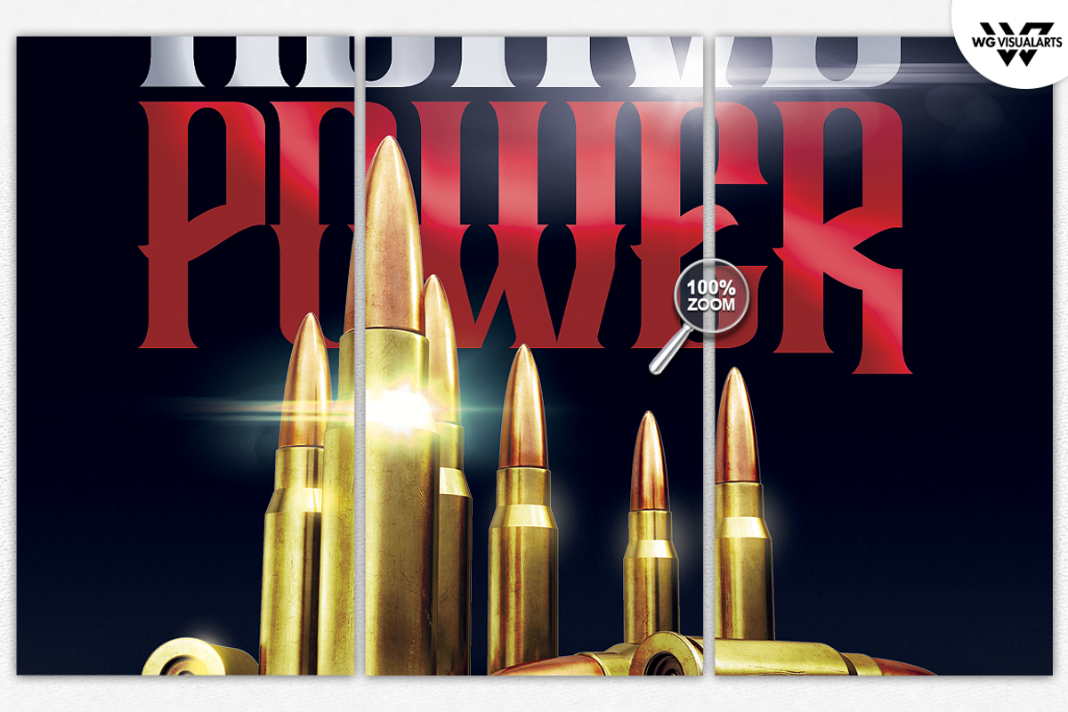 GUN BULLETS Flyer Template, a Flyer Template by WG DESIGN