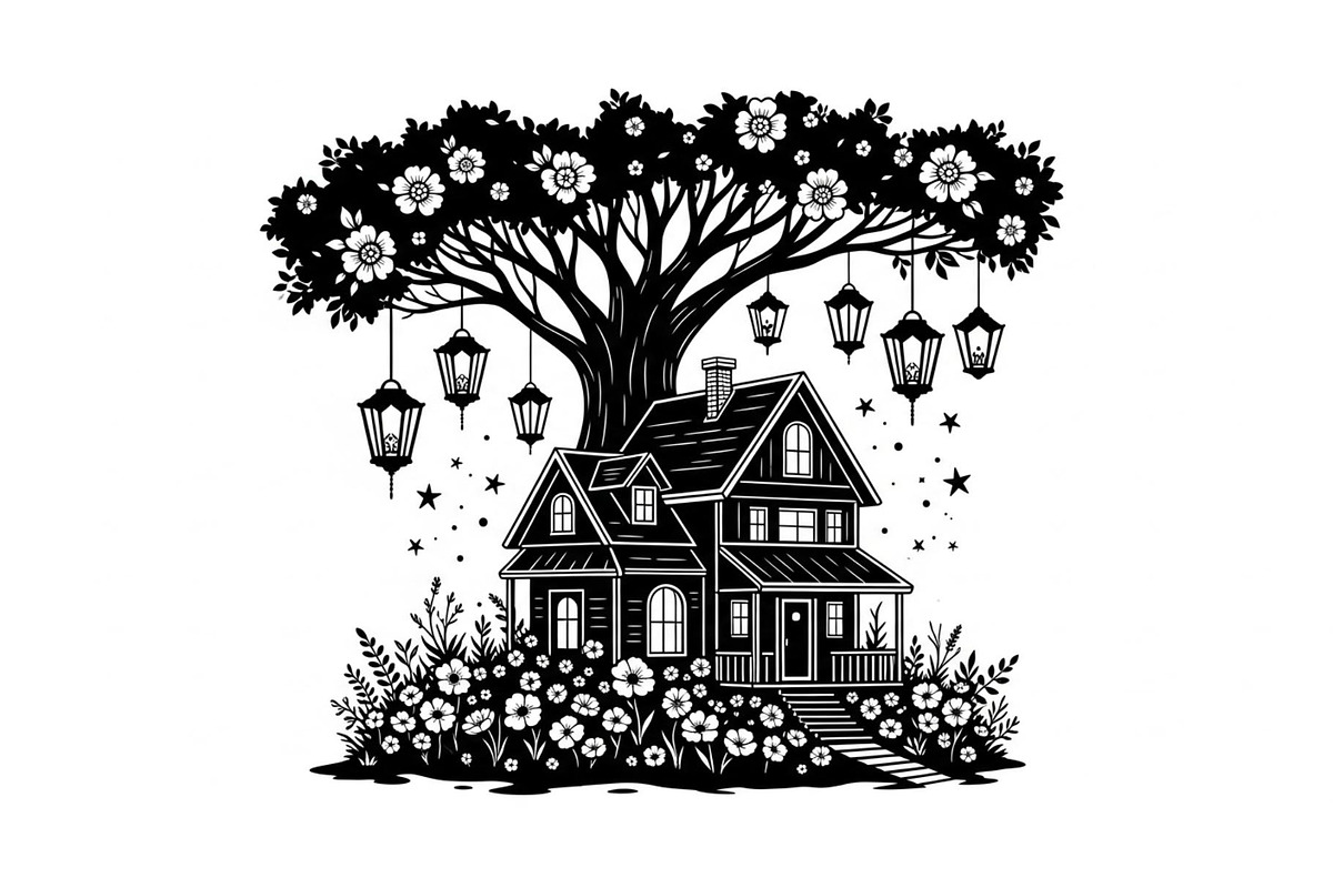 Tree House Silhouette SVG Bundle, an Illustration by jahid234 (Photo 2 of 31)