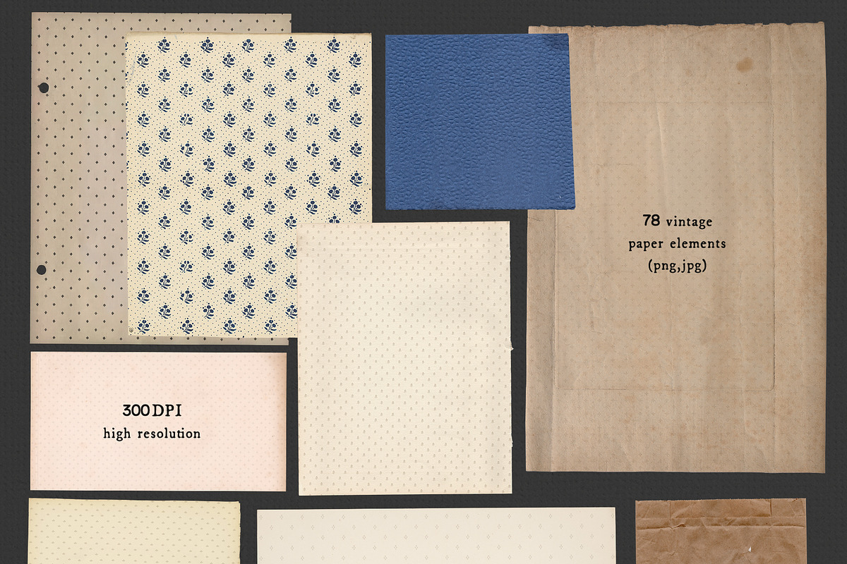 Maison Archive Paper Collection, a Texture Graphic by lerinartstudio (Photo 9 of 12)