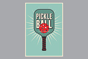 Pickleball retro vector poster set., a Sport Illustration by PoPaShop (Thumbnail 4 of 10)