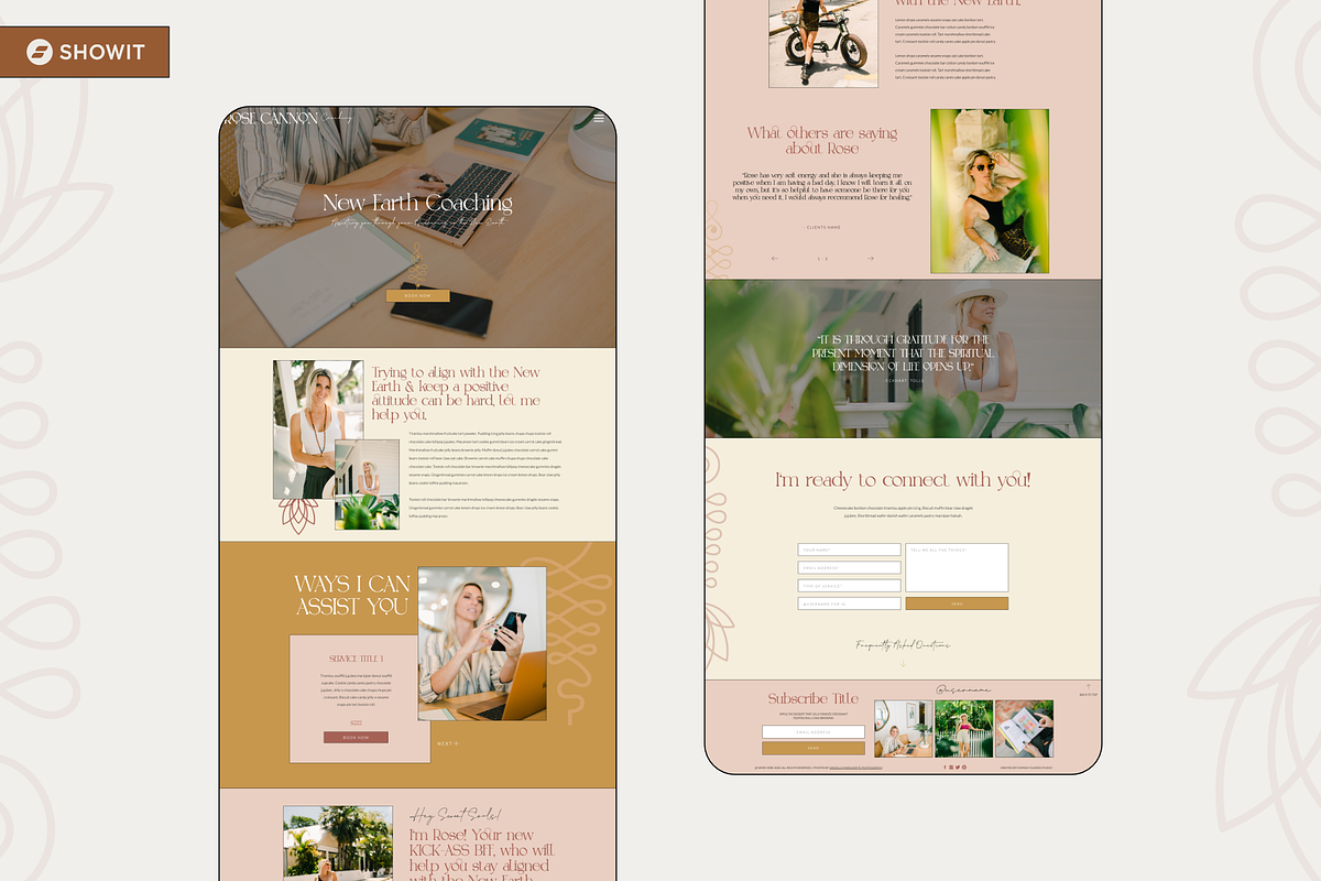 New Earth Coaching ShowIt Template, a Landing Page Template by Divinely Guided Studio (Photo 10 of 11)