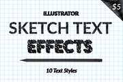 Illustrator Sketch Text Effects, a Layer Style Add-On by Carlos Fernando (Thumbnail 1 of 15)