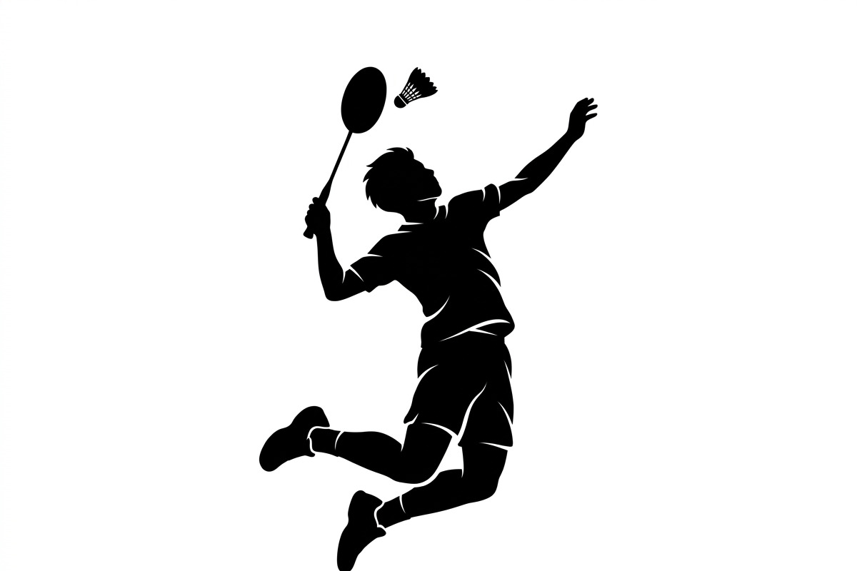 60 Badminton Player Smash Silhouette, a Person Illustration by Amazin_art (Photo 14 of 26)