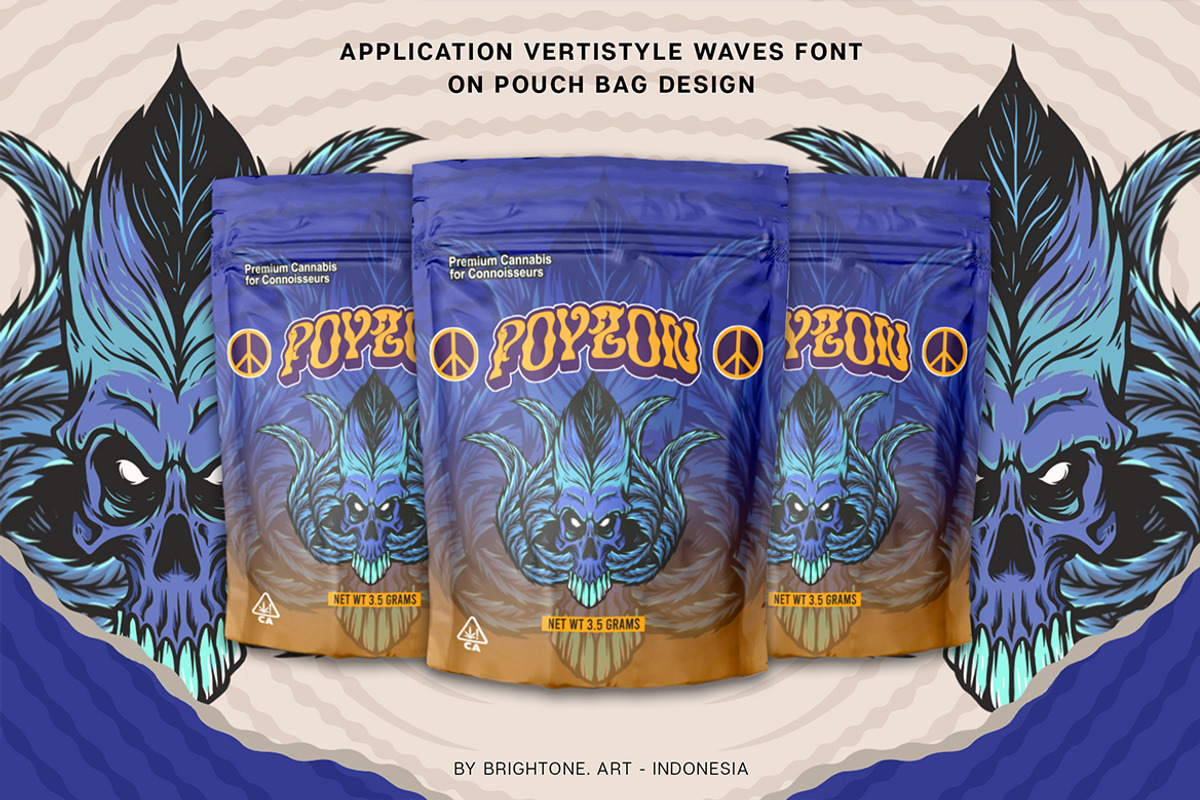 VERTISTYLE WAVES - Psychedelic Style, a Serif Font by Brightone (Photo 5 of 9)