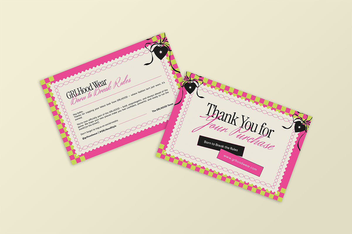 GRLHood - Thank You Card, a Print Template by StreaksideStd (Photo 2 of 3)
