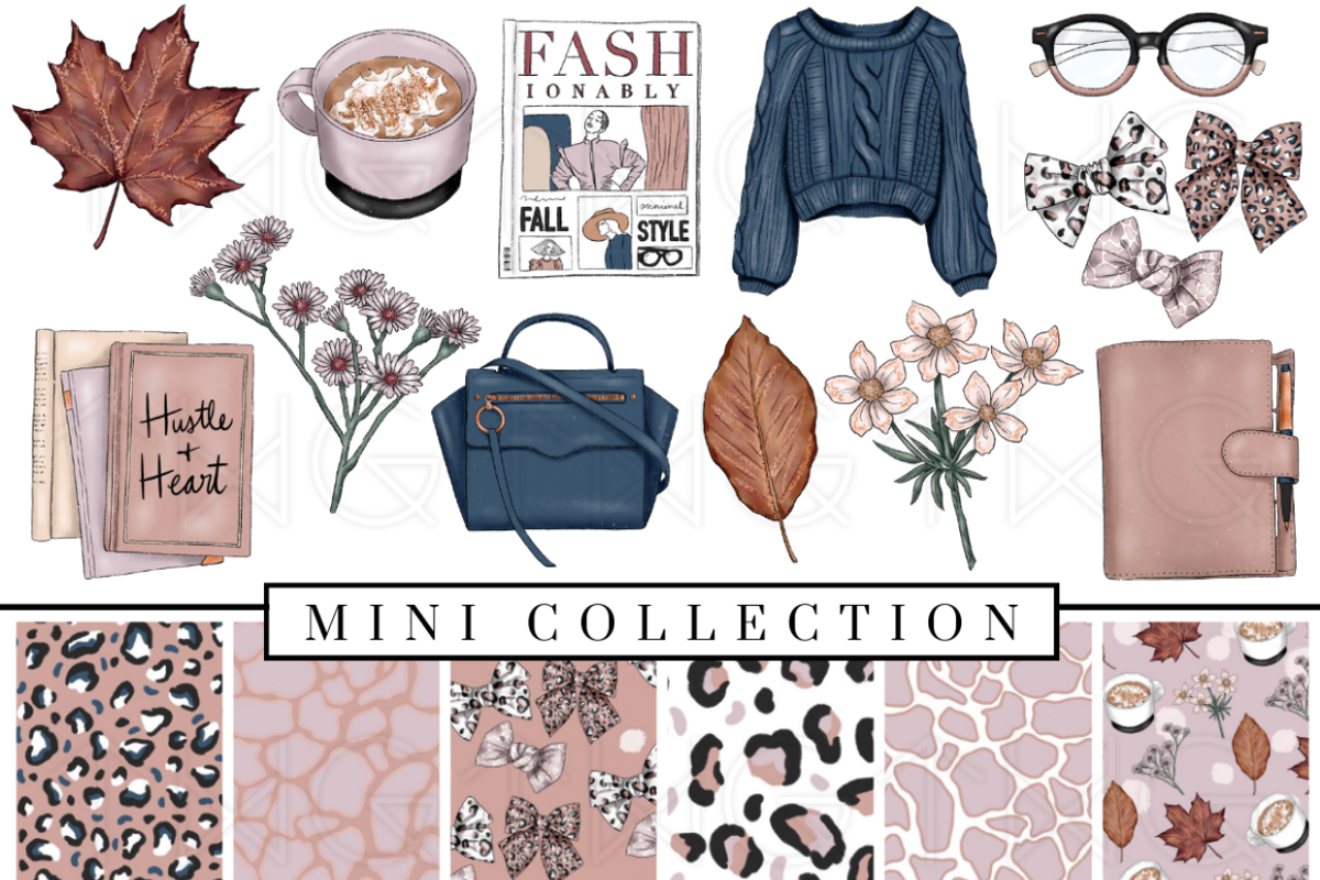 Cozy Fall Fashion Clip Art & Papers, an Illustration by TWG Designs (Photo 2 of 2)