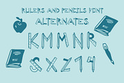 Rulers and Pencils Font, a Font by M.C. Iglesias (Thumbnail 3 of 10)