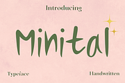 Minital font, a Handwritten Font by JJuta (Thumbnail 1 of 7)