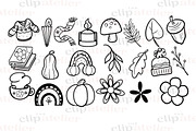 Boho Fall Line Drawing, an Illustration by TheClipAtelier (Thumbnail 2 of 3)