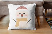 Snowman Retro Christmas Clip Art, a Decorative Illustration by tchastudio (Thumbnail 5 of 5)