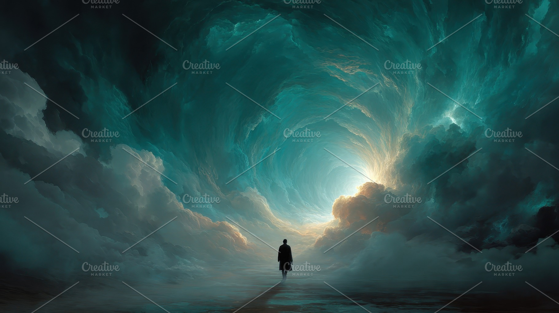 Solitary Figure Walking Towards Cele, a Photo by Pixeness Studio