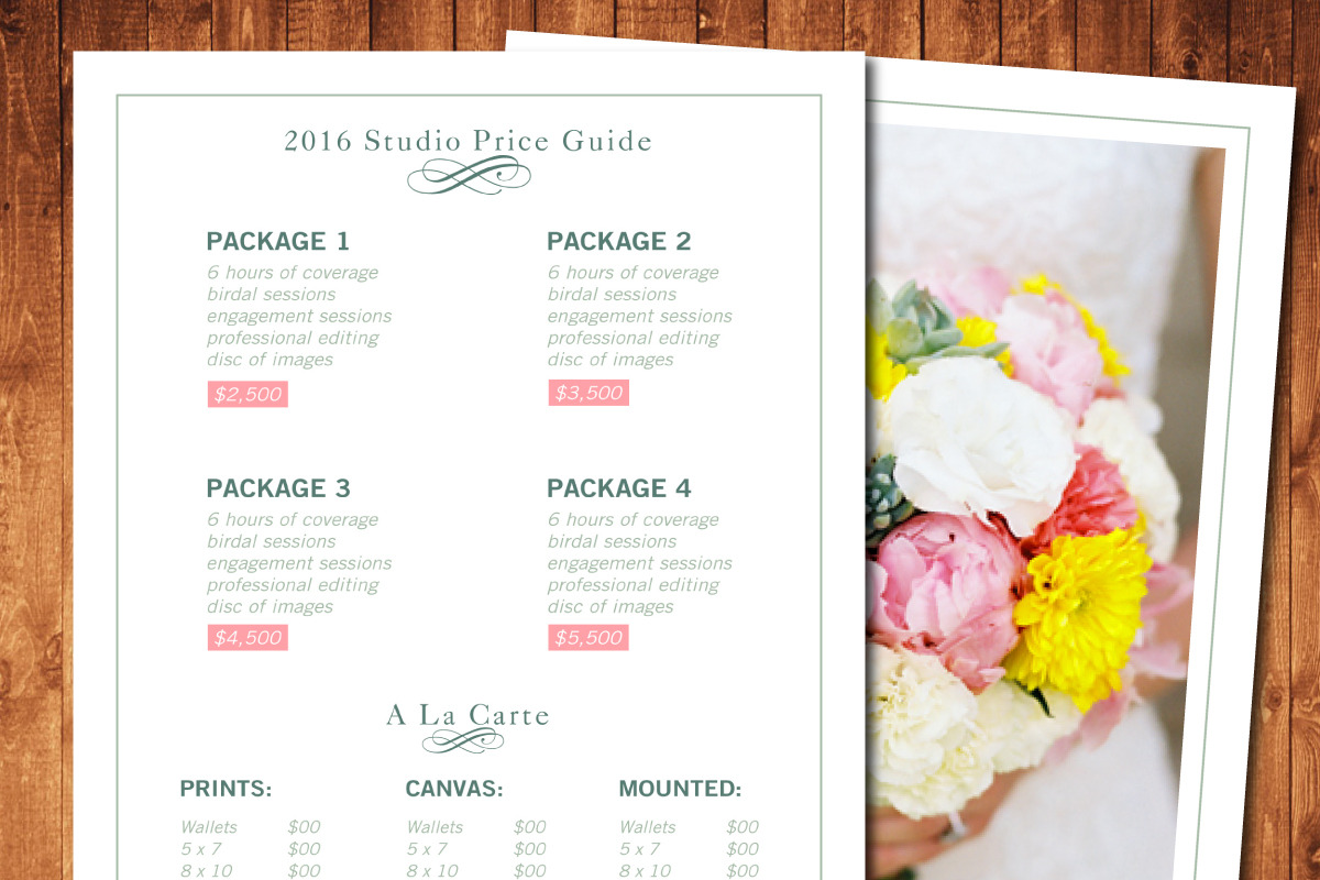 photography pricing template, a Brochure Template by DonyDesigns (Photo 2 of 2)