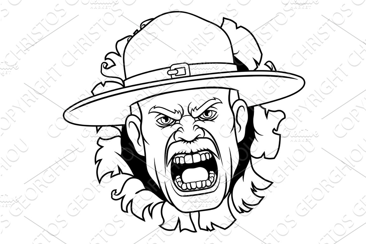 Drill Instructor Sergeant Bootcamp, an Animal Illustration by Christos Georghiou