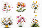 Whimsical Easter Flowers Clipart Png, an Illustration by Craft Nest (Thumbnail 5 of 11)