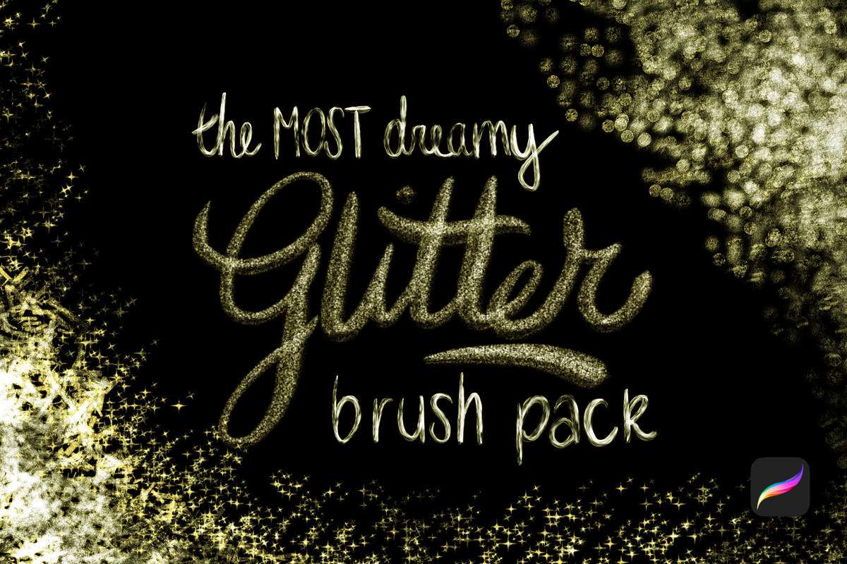 Glitter & Shining Procreate Brushes, a Brush Add-On by Ink by Stefi (Photo 1 of 6)