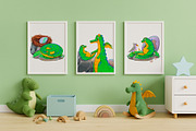 Dragon & Friends Watercolor Clipart, an Illustration by Nastya Che (Thumbnail 5 of 10)