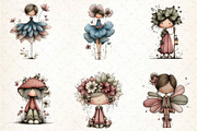 Whimsical Fairy Clipart Bundle, an Illustration by DreamCafeArt (Thumbnail 2 of 8)