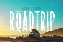 Road trip | dry marker textured font