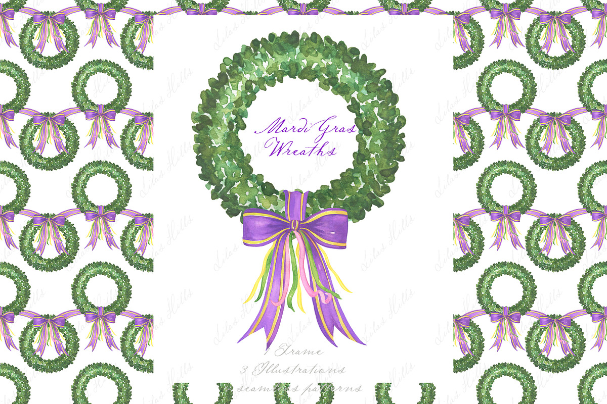 Mardi Gras Wreath Bow Frames DIY, a Graphic by LABFcreations (Photo 1 of 4)