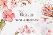 Watercolor Blush Flowers, a Decorative Illustration by Damian Roh (Thumbnail 6 of 15)