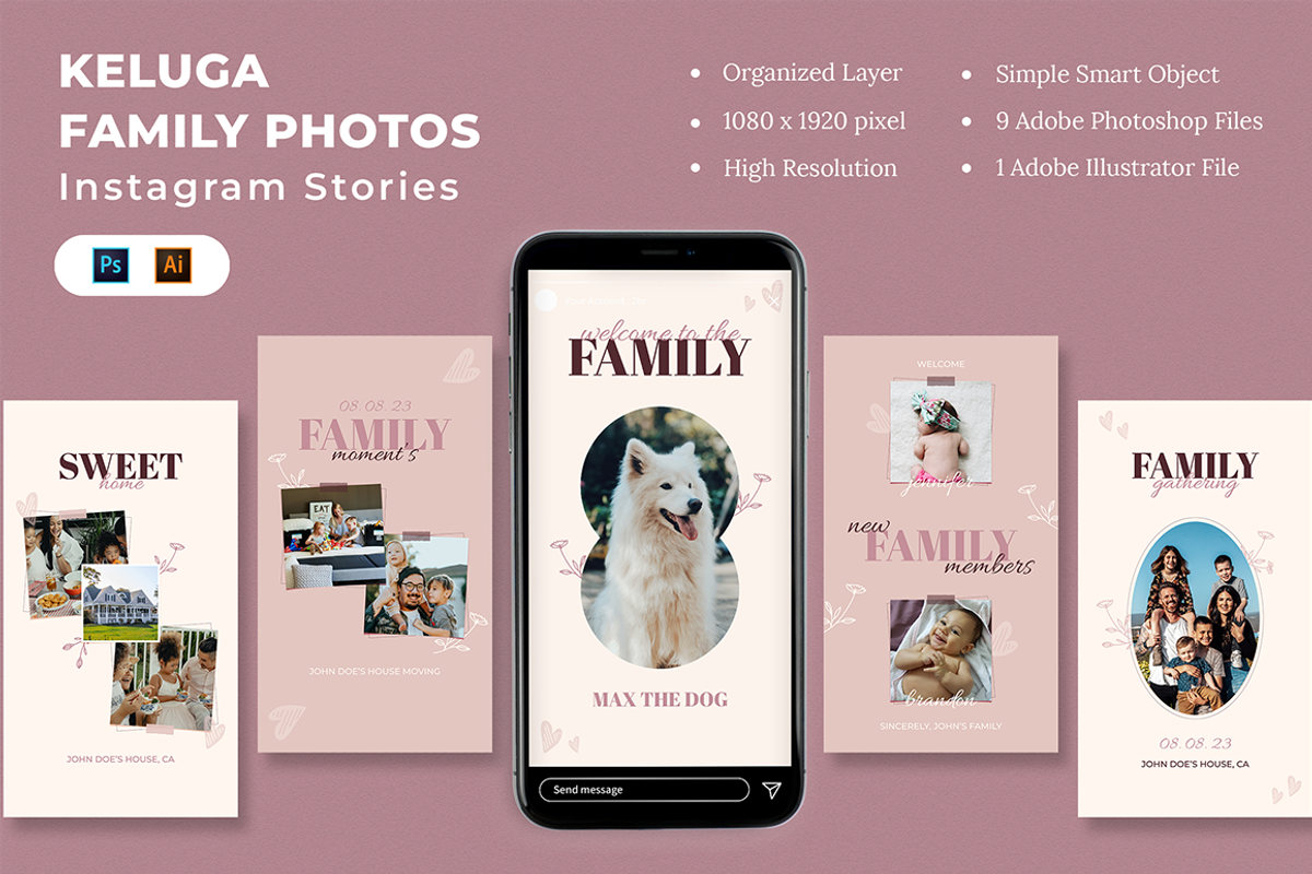 Keluga - Family Photos Collage Insta, a Social Media Template by Lettha-Studio (Photo 1 of 4)