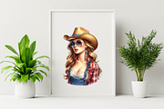 Summer Cowgirl  Sublimation Clipart, an Illustration by SVGArt (Thumbnail 6 of 8)