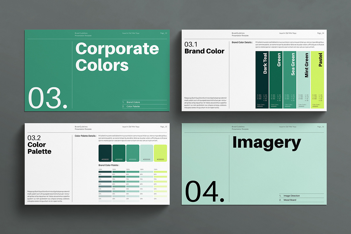 Brand Guidelines Presentation Design, a Presentation Template by E-Type (Photo 5 of 10)