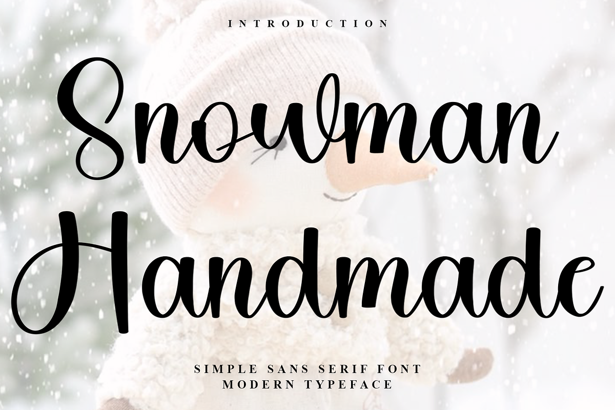 Snowman Handmade, a Handwritten Font by InermediaSTUDIO (Photo 1 of 7)