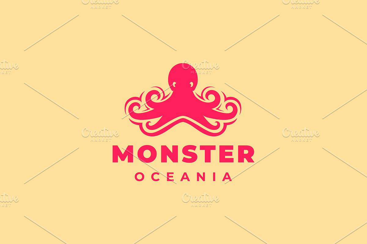 cool octopus underwater modern logo, a Branding & Logo Template by devastd