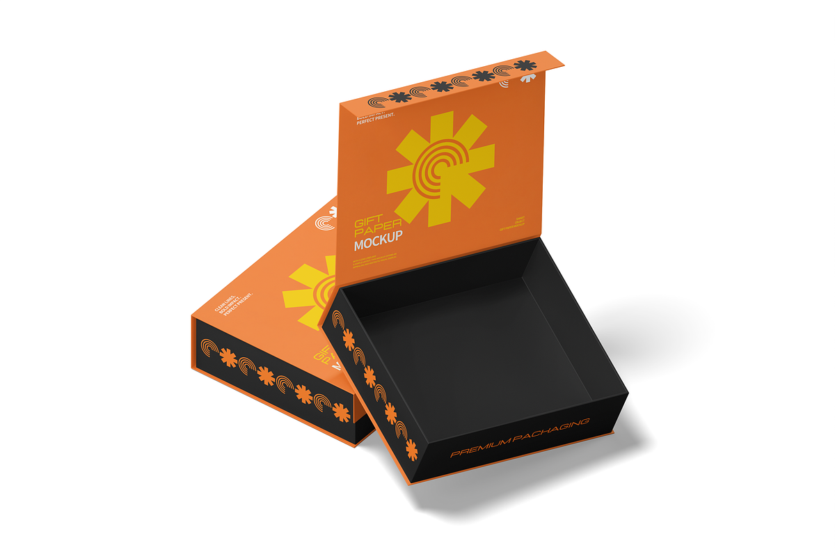 Gift Paper Box Mockup, a Packaging Mockup by DSNA Mockup (Photo 3 of 5)
