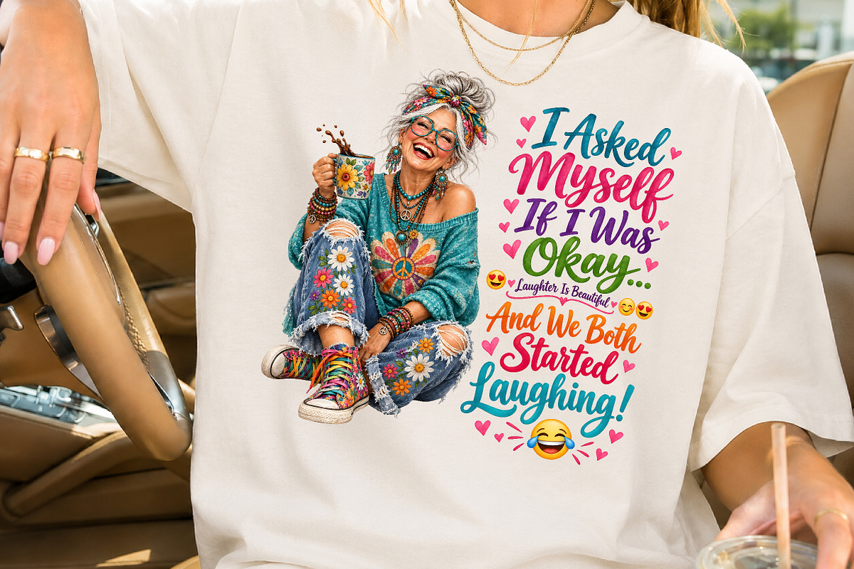 Funny Inspirational Boho Woman PNG, a Person Illustration by Rose Art (Photo 2 of 4)