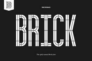 BRICK - A geometric stencil typeface