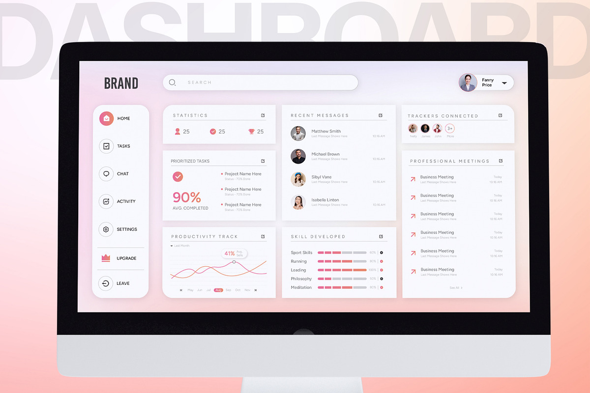 Professional Dashboard UI, an UI Kit Template by CreativeShaper (Photo 2 of 2)