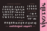 Millonia - Display Serif with Swirl, a Serif Font by Airotype (Thumbnail 13 of 17)