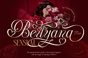 Berlyana Sensual, a Script Font by Burntilldead (Thumbnail 1 of 14)